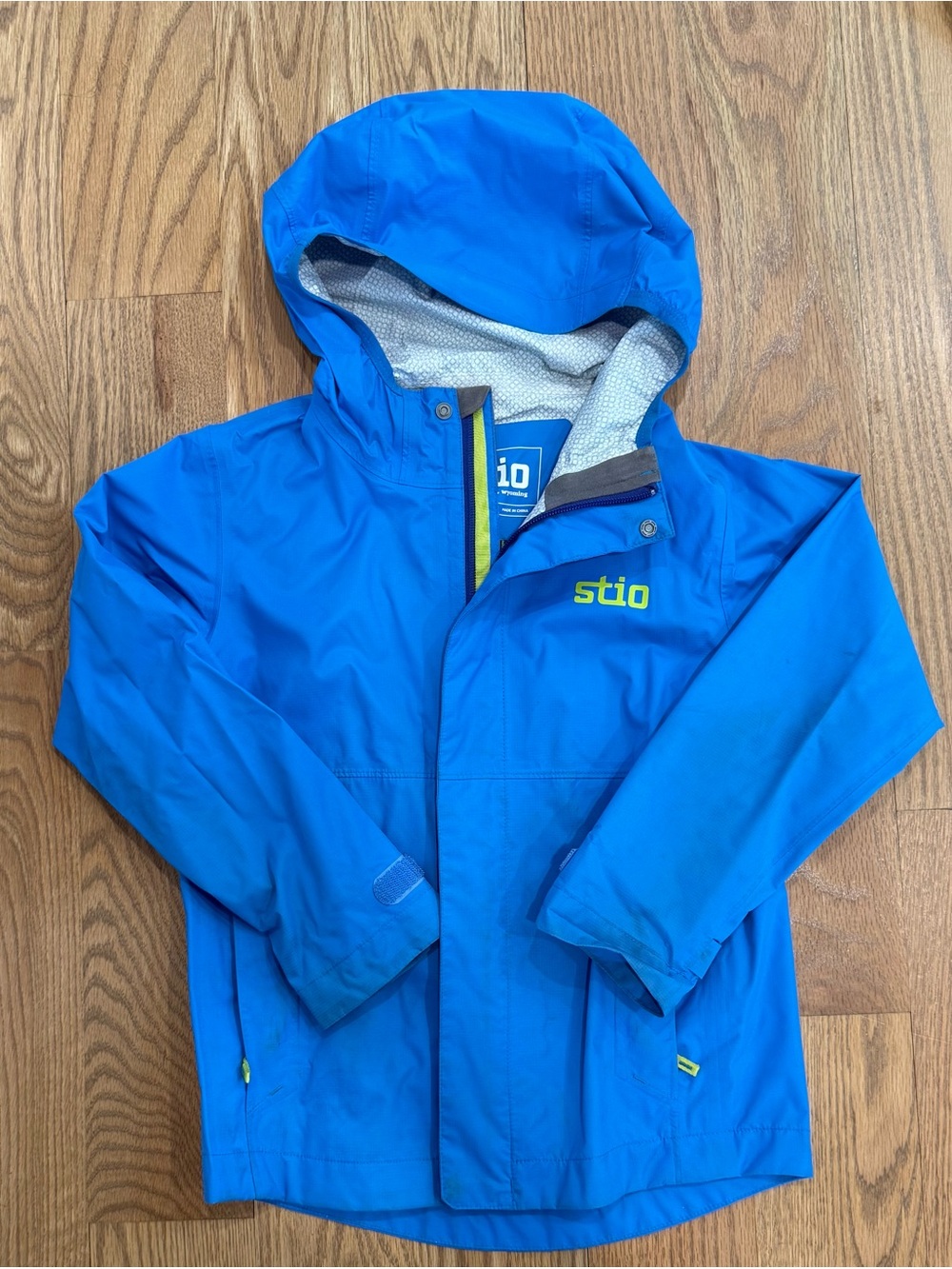Stio Kids Bright Blue Hooded Rain Jacket /Windbreaker